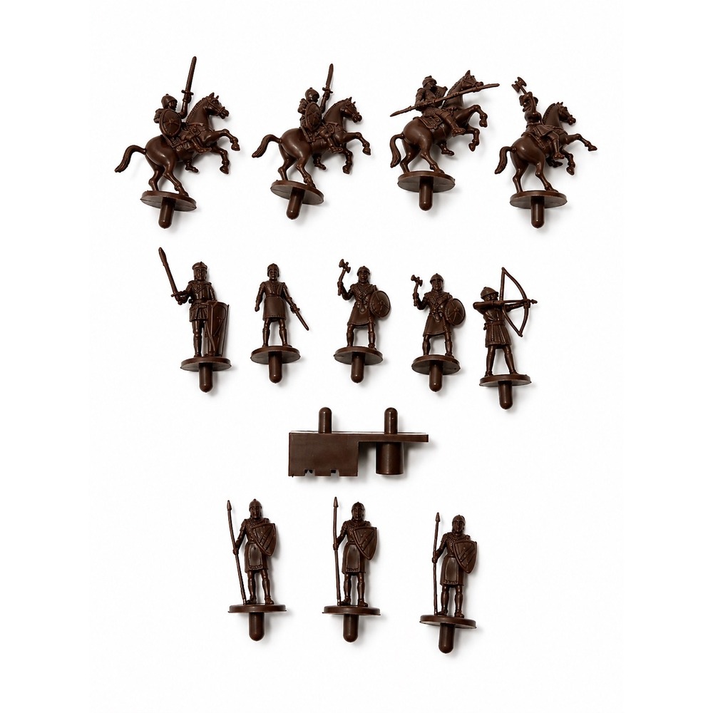 Vintage 3M Feudal Bookshelf Game Replacement Pieces Dark Brown Plastic Lot